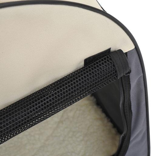 TRASPORTINO PER CANI E GATTI PIEGHEVOLE 46 X 36 X 41 CM COLORE GRIGIO