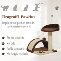 ALBERO PER GATTO MARRONE 36X36X44CM