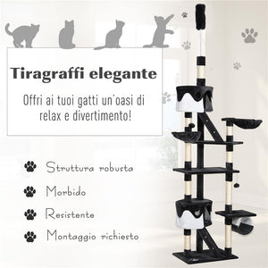 TIRAGRAFFI A SOFFITTO MULTILIVELLO 240 - 260 CM CUCCE SCALE CORDE SISAL