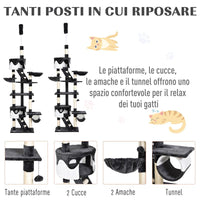 TIRAGRAFFI A SOFFITTO MULTILIVELLO 240 - 260 CM CUCCE SCALE CORDE SISAL