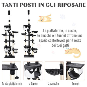 TIRAGRAFFI A SOFFITTO MULTILIVELLO 240 - 260 CM CUCCE SCALE CORDE SISAL