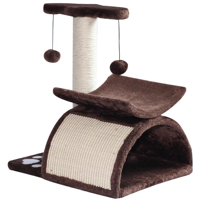 ALBERO PER GATTI TUNNEL IN SISAL MARRONE 40 X 30 X 43 CM