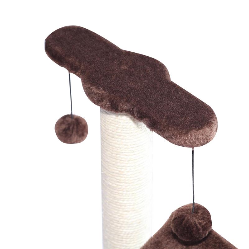 ALBERO PER GATTI TUNNEL IN SISAL MARRONE 40 X 30 X 43 CM