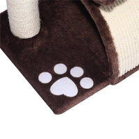 ALBERO PER GATTI TUNNEL IN SISAL MARRONE 40 X 30 X 43 CM