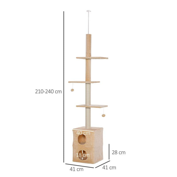 TIRAGRAFFI A SOFFITTO MULTILIVELLO 210-240CM CON CORDE IN JUTA GIALLO