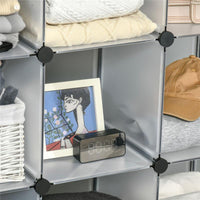 MOBILE SCARPIERA MODULARE SALVASPAZIO PER INTERNI 16 CUBI TRASPARENTE