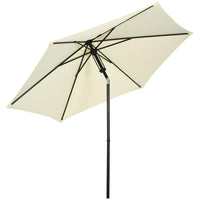 OMBRELLONE DA GIARDINO IN POLIESTERE E METALLO CON TETTUCCIO INCLINABILE 262X243 CM