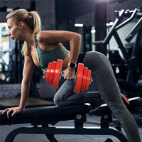 SET 2 MANUBRI CON PESI IN METALLO E SABBIA DI FERRO RIVESTITI IN GOMMA  40KG TOTALI