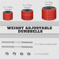 SET 2 MANUBRI CON PESI IN METALLO E SABBIA DI FERRO RIVESTITI IN GOMMA  40KG TOTALI