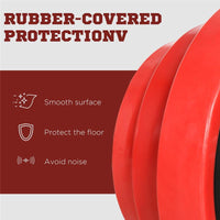 SET 2 MANUBRI CON PESI IN METALLO E SABBIA DI FERRO RIVESTITI IN GOMMA  40KG TOTALI