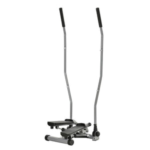STEPPER CON MANUBRIO MANIGLIE STEP FITNESS CON MONITOR LCD PER CASA E PALESTRA ARGENTO