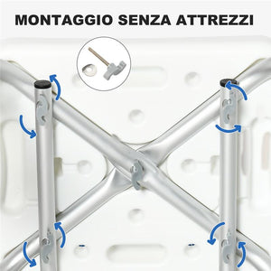 SEDIA PER DOCCIA CON IMBOTTITURA E ALTEZZA REGOLABILE