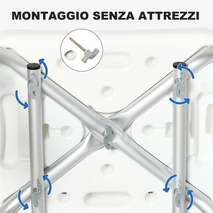 SEDIA PER DOCCIA CON IMBOTTITURA E ALTEZZA REGOLABILE