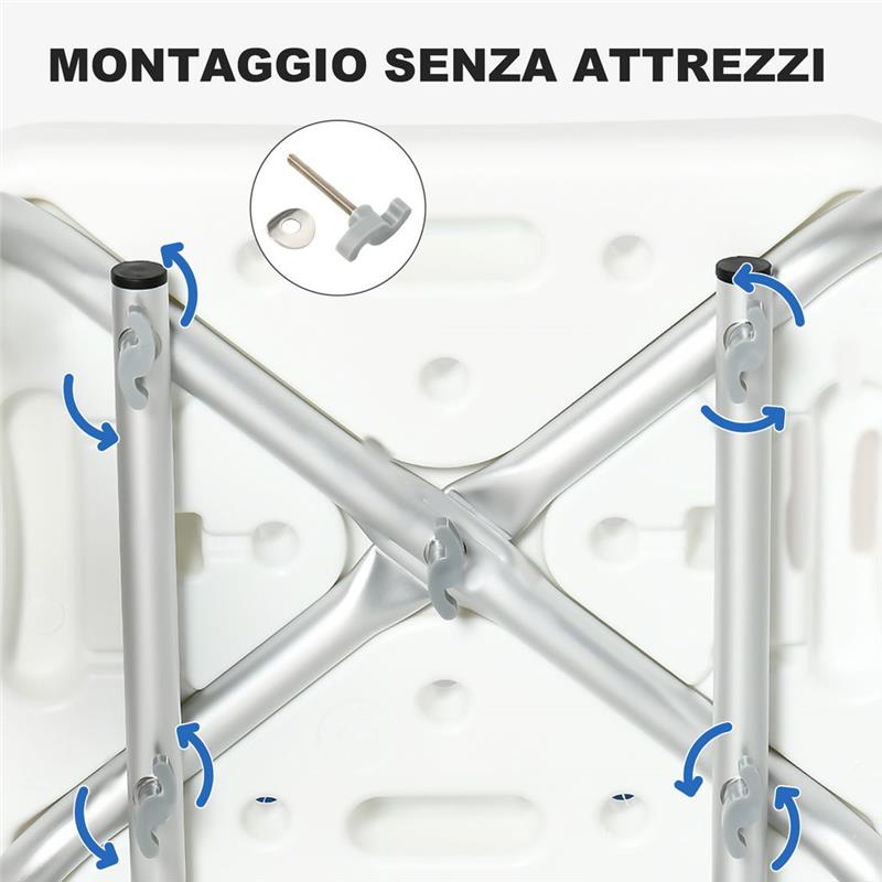 SEDIA PER DOCCIA CON IMBOTTITURA E ALTEZZA REGOLABILE