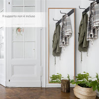 SPECCHIO DA PARETE E DA APPOGGIO IN LEGNO DI PINO CON GANCI INCLUSI 45X125CM