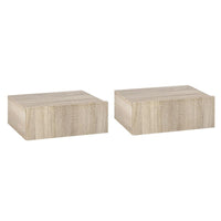 SET 2 COMODINI SOSPESI IN LEGNO COLORE LEGNO