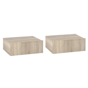 SET 2 COMODINI SOSPESI IN LEGNO COLORE LEGNO