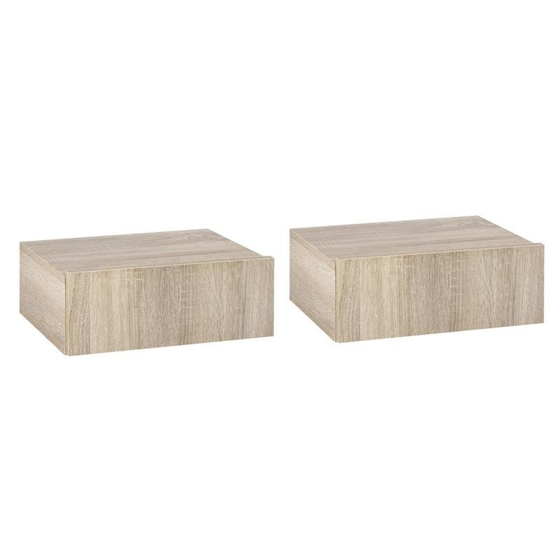 SET 2 COMODINI SOSPESI IN LEGNO COLORE LEGNO