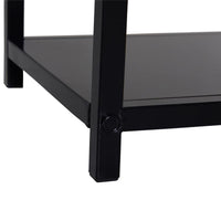 PORTALEGNA DA INTERNO ED ESTERNO SALVASPAZIO IN METALLO CON PALETTA SCOPINO ATTIZZATOIO E PINZA, 34X34X111CM NERO