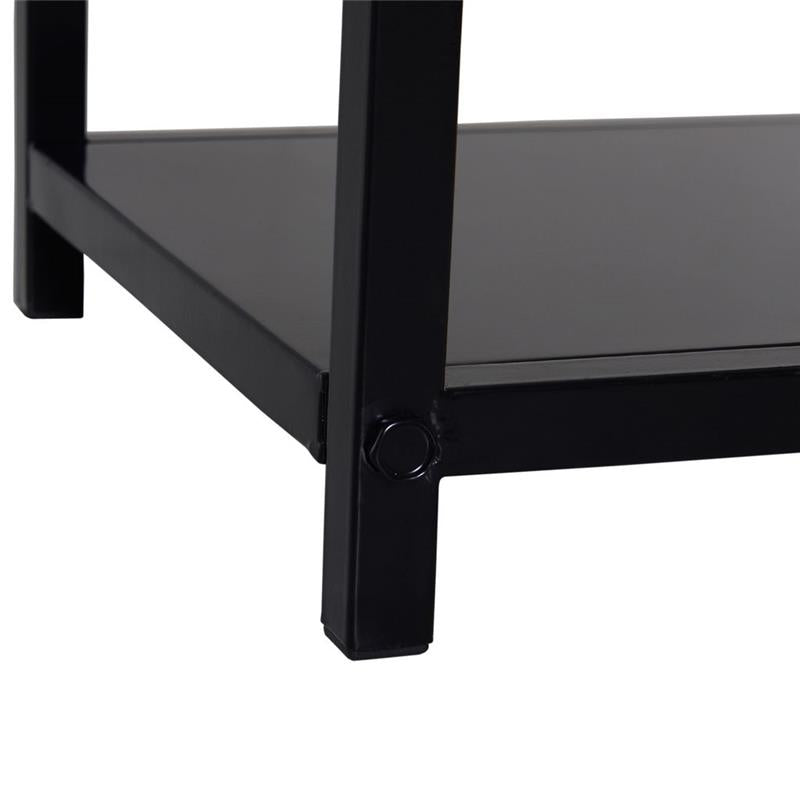 PORTALEGNA DA INTERNO ED ESTERNO SALVASPAZIO IN METALLO CON PALETTA SCOPINO ATTIZZATOIO E PINZA, 34X34X111CM NERO