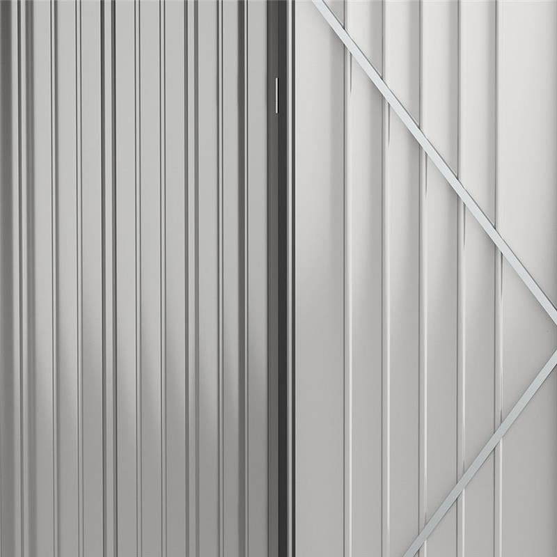 CASETTA DA GIARDINO PORTA UTENSILI ACCIAIO CON SERRATURA 161.5X94.5X196CM NERO