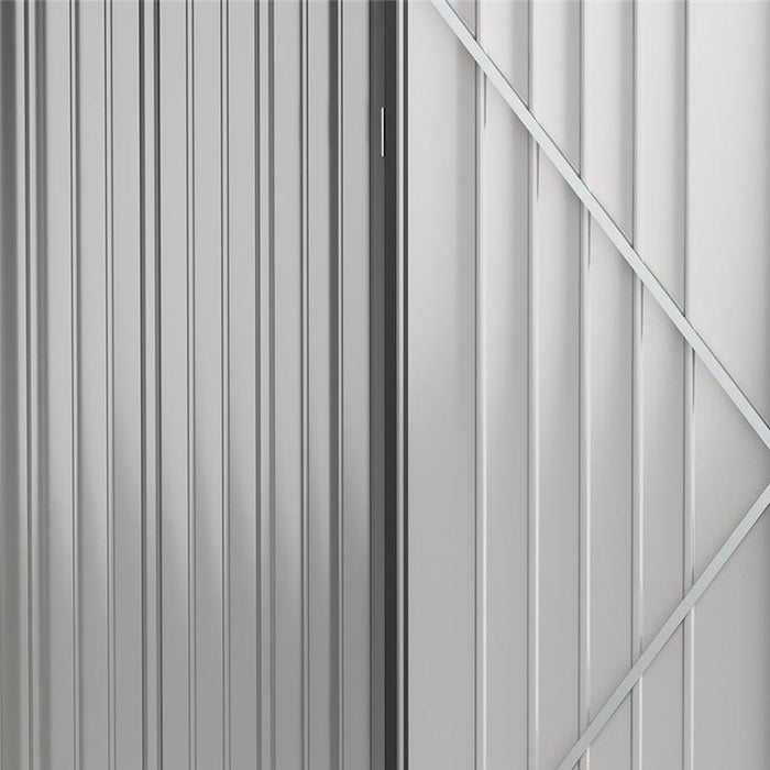 CASETTA DA GIARDINO PORTA UTENSILI ACCIAIO CON SERRATURA 161.5X94.5X196CM NERO