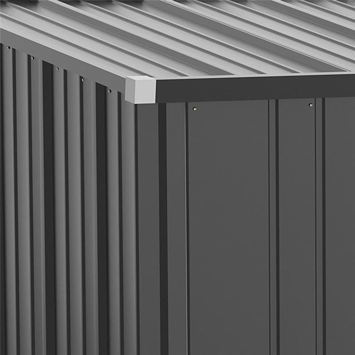 CASETTA DA GIARDINO PORTA UTENSILI ACCIAIO CON SERRATURA 161.5X94.5X196CM NERO