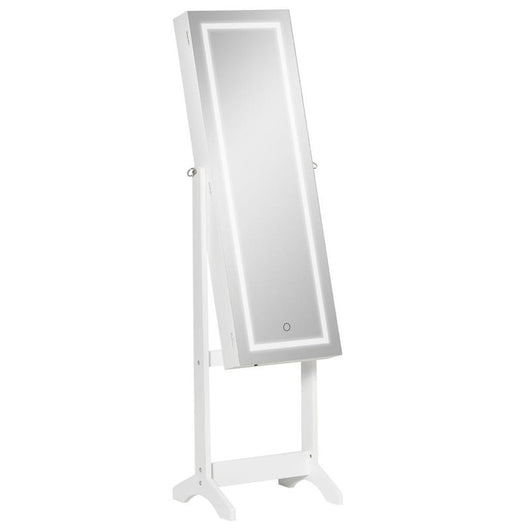 SPECCHIO PORTAGIOIE AUTOPORTANTE CON LUCE LED CON SERRATURA 46X36.5X151CM