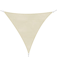 TENDA DA SOLE A VELA OMBREGGIANTE TRIANGOLARE 5 X 5 X 5 MT COLORE BEIGE