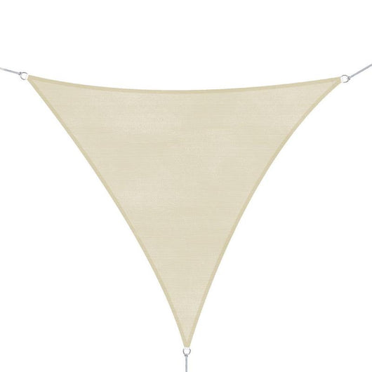 TENDA DA SOLE A VELA OMBREGGIANTE TRIANGOLARE 5 X 5 X 5 MT COLORE BEIGE