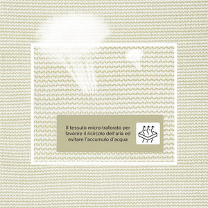 TENDA DA SOLE A VELA OMBREGGIANTE TRIANGOLARE 5 X 5 X 5 MT COLORE BEIGE