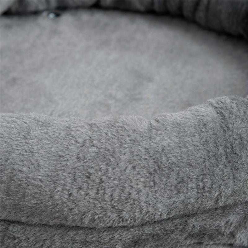 ALBERO TIRAGRAFFI PER GATTI CON CASETTA E LETTINO, PALI IN SISAL E PALLINE, 44.5X44.5X73.5CM, GRIGIO