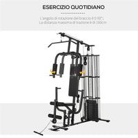 STAZIONE FITNESS PALESTRA MULTIFUNZIONE IN ACCIAIO