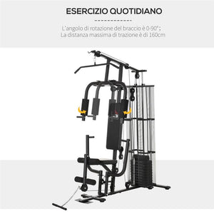 STAZIONE FITNESS PALESTRA MULTIFUNZIONE IN ACCIAIO