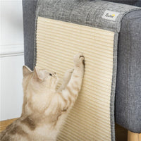 SET 2 TIRAGRAFFI PER GATTI DA DIVANO, TAPPETINI TIRAGRAFFI IN SISAL E POLIESTERE, 130X45CM - GRIGIO