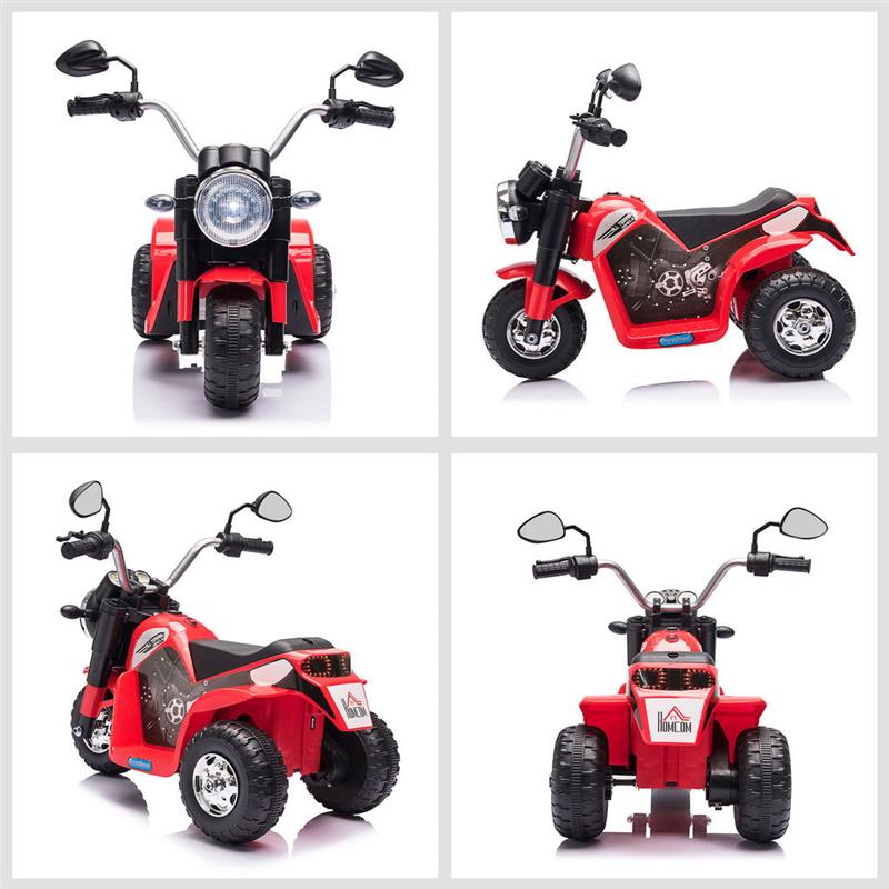 MOTO ELETTRICA 3 RUOTE PER BAMBINI 18-36 MESI ROSSA