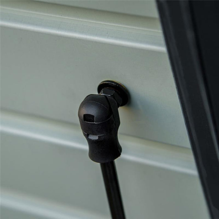 PANCA CONTENITORE DA ESTERNO CON CHIAVE, BAULE DA GIARDINO IN ACCIAIO 120X62X62CM GRIGIO