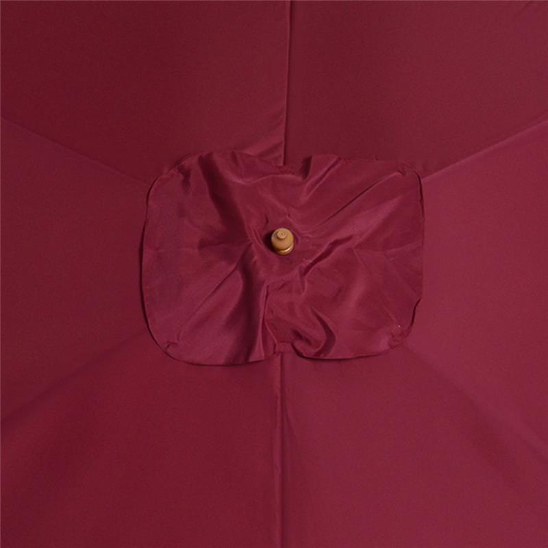 OMBRELLONE IN LEGNO DA ESTERNO GIARDINO 2 X 3 X 2.45 M BORDEAUX