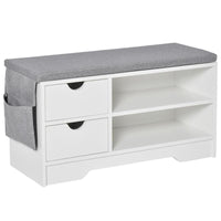 SCARPIERA SALVASPAZIO, IN LEGNO, BIANCA, 80,5X30,5X43,5CM