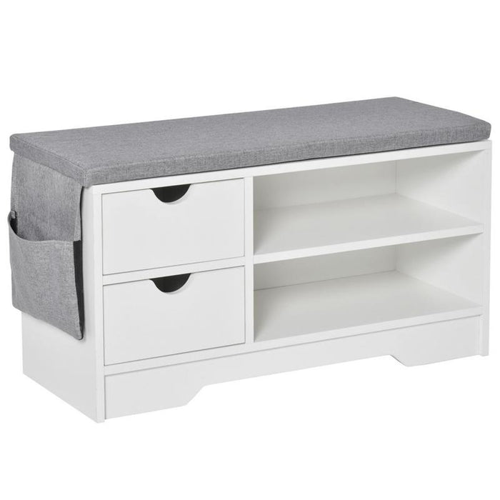 SCARPIERA SALVASPAZIO, IN LEGNO, BIANCA, 80,5X30,5X43,5CM