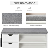 SCARPIERA SALVASPAZIO, IN LEGNO, BIANCA, 80,5X30,5X43,5CM