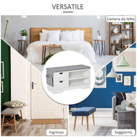 SCARPIERA SALVASPAZIO, IN LEGNO, BIANCA, 80,5X30,5X43,5CM