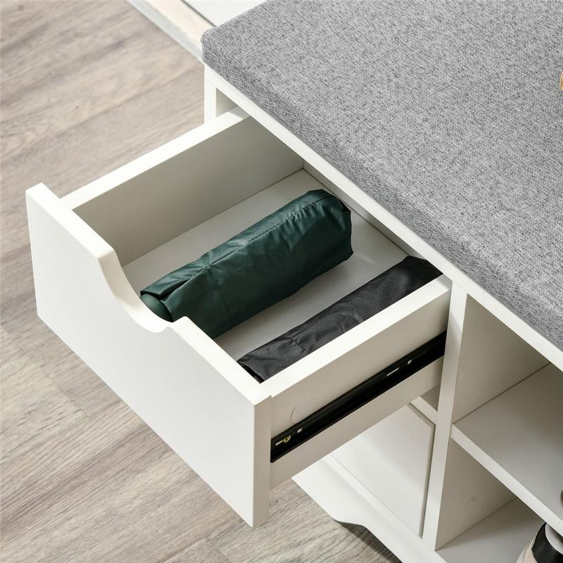 SCARPIERA SALVASPAZIO, IN LEGNO, BIANCA, 80,5X30,5X43,5CM