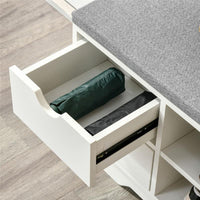 SCARPIERA SALVASPAZIO, IN LEGNO, BIANCA, 80,5X30,5X43,5CM