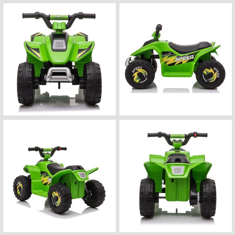 QUAD PER BAMBINI ELETTRICO CON BATTERIA RICARICABILE 6V VERDE