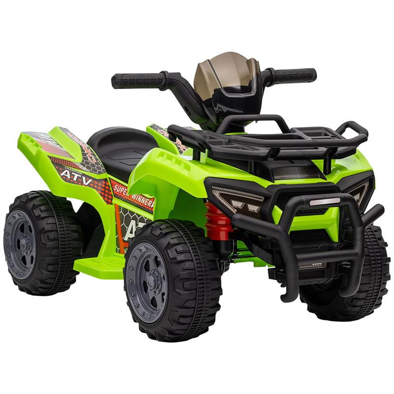 QUAD ELETTRICO PER BAMBINI CON BATTERIA RICARICABILE 6V ETÀ 18-36 MESI VERDE