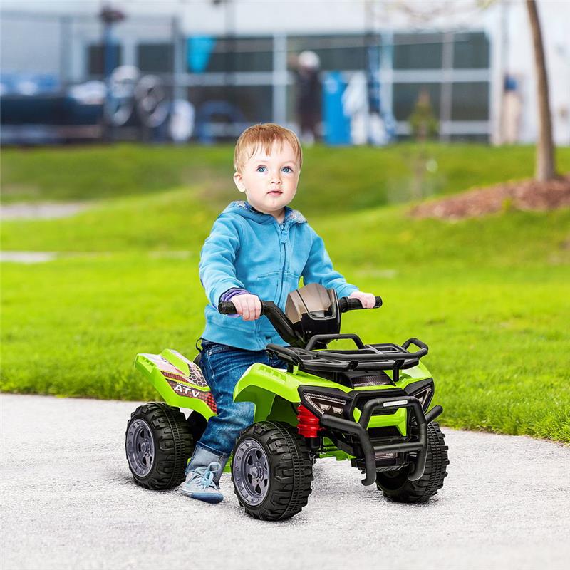 QUAD ELETTRICO PER BAMBINI CON BATTERIA RICARICABILE 6V ETÀ 18-36 MESI VERDE