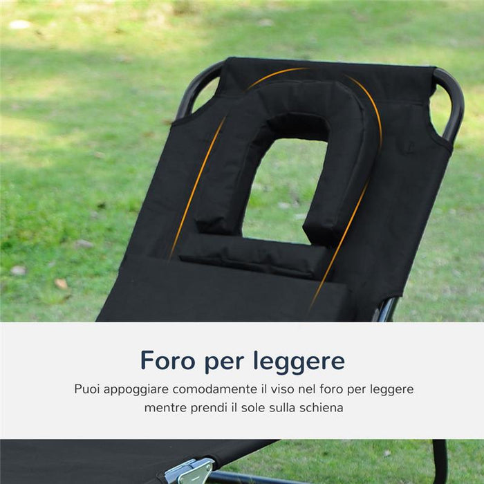 LETTINO PRENDISOLE  CON APERTURA FRONTALE 190 X 56 X 28 CM NERO