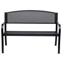 PANCHINA DA ESTERNO IN ACCIAIO, NERO, 127X60X85CM