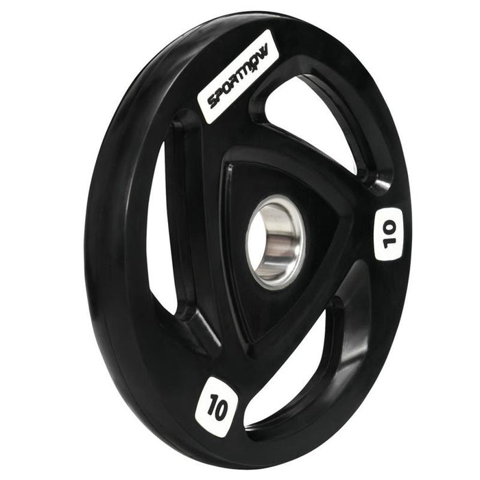 SET DI 2 DISCHI PESI IN ACCIAIO CON RIVESTIMENTO IN GOMMA PER BILANCIERE 10 KG